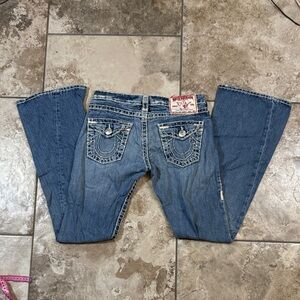 True Religion Flare Jeans in Classic Blue
